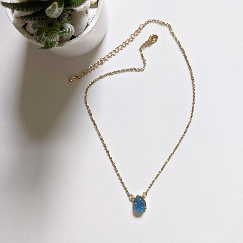 ‼️5/$20:  Blue gem stone necklace